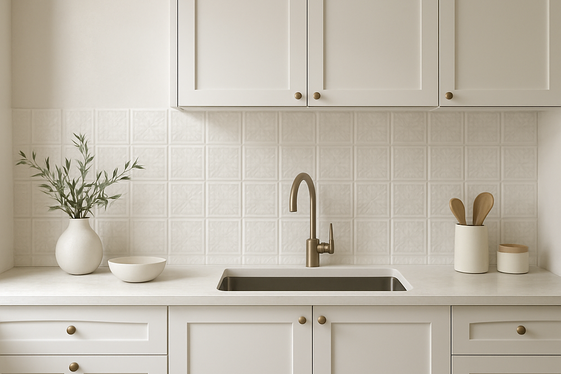 Textured White Tiles for Subtle Sophistication illustration