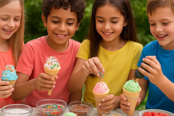 Frozen Treats and Ice Cream Social illustration