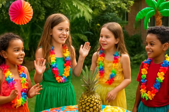 Tropical Luau Party in Your Backyard illustration