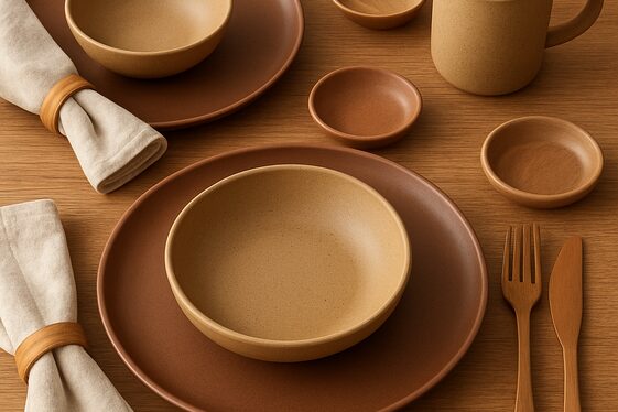 Switch to Earthy Ceramic Dinnerware illustration