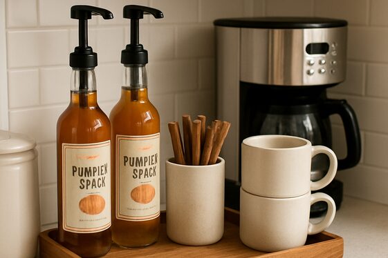 Create a Cozy Coffee Station with Fall Flavors illustration