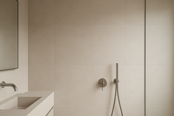 Sleek Minimalist Rain Shower for a Modern Bathroom illustration
