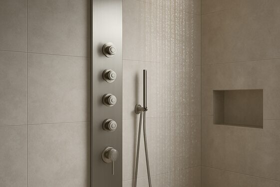 Multi-Functional Rain Shower with Body Jets illustration