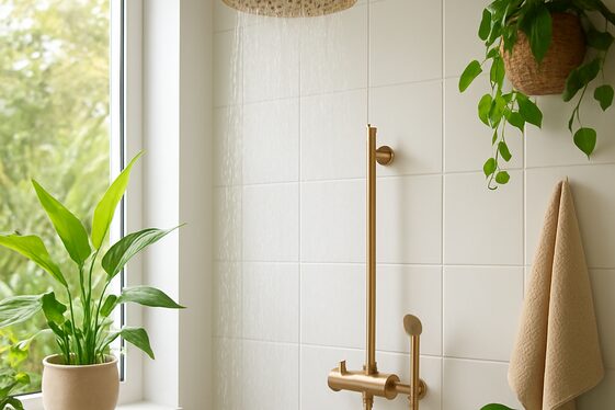 Eco-Friendly Rain Shower for Water Conservation illustration