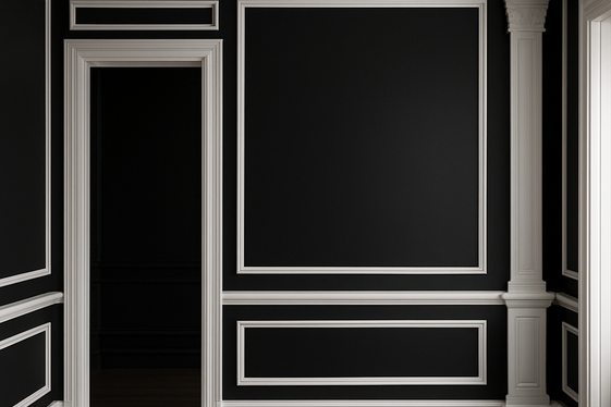 Creating Contrast with White Trim and Moldings illustration