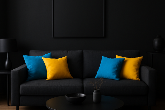 Add Pops of Color Against Black Backgrounds illustration