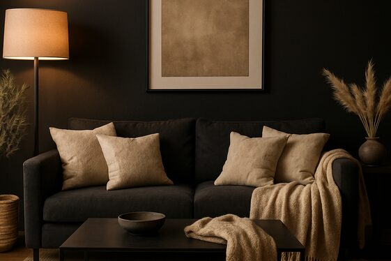 Blend Black with Soft Neutrals for Warmth illustration