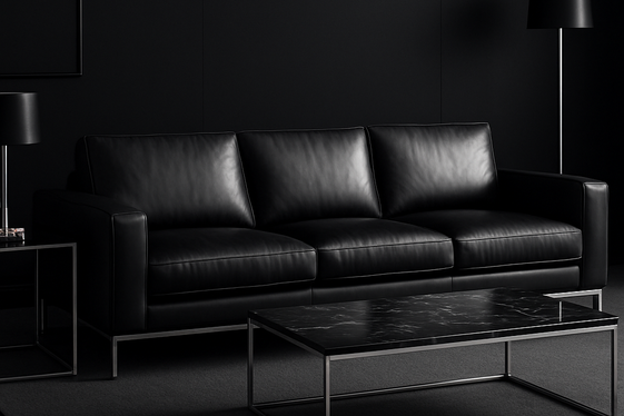 Incorporate Black Leather Furniture for Luxury illustration