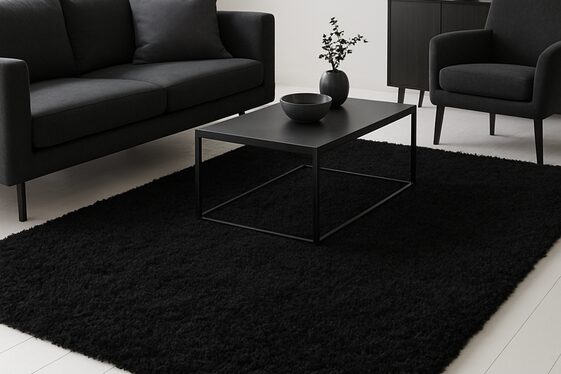 Choose Black Rugs to Anchor the Room illustration