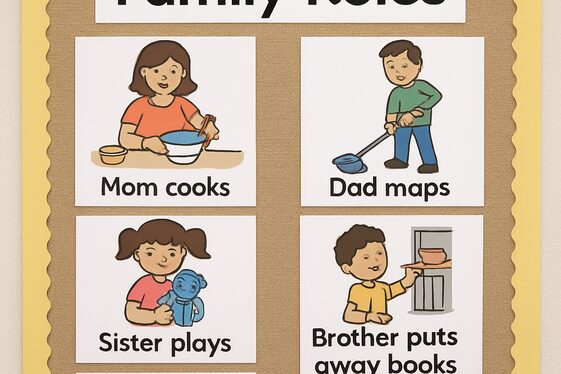 Family Roles and Jobs Illustrated illustration