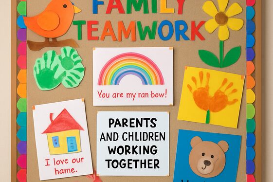 Parents and Kids Collaboration Corner illustration