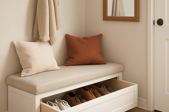 Add a Stylish Bench with Storage illustration