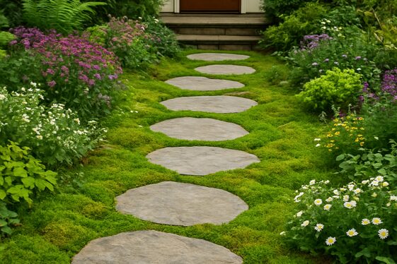 Create a Mini Garden Path with Stepping Stones illustration