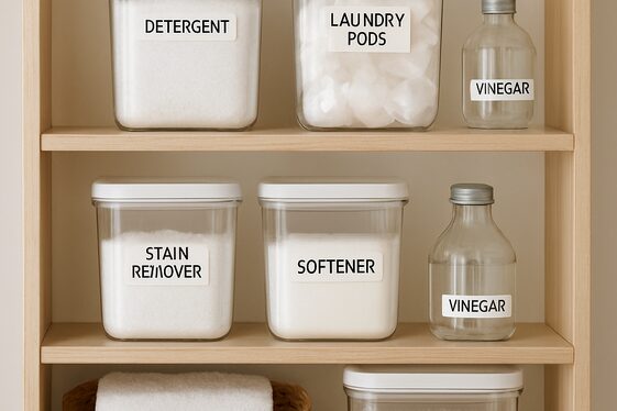 Use Clear Containers for Laundry Supplies illustration