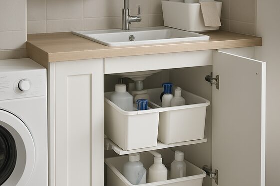 Utilize Under-Sink Storage Solutions illustration