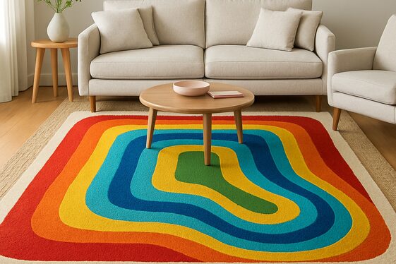 Choose Statement Rugs to Define Spaces illustration
