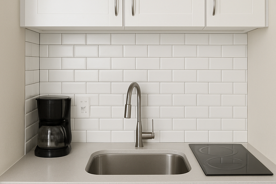 Utilize Temporary Backsplash Tiles illustration