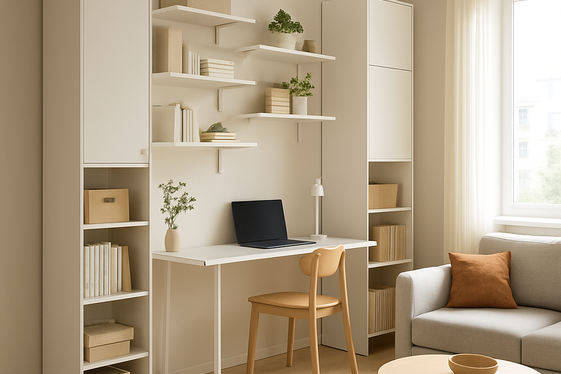 Incorporate Vertical Storage to Save Floor Space illustration