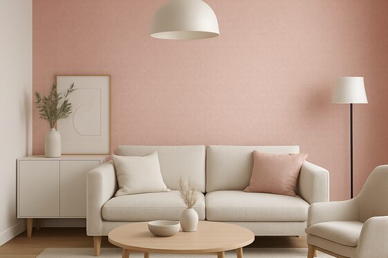 Creating a Pink Focal Wall with Wallpaper illustration
