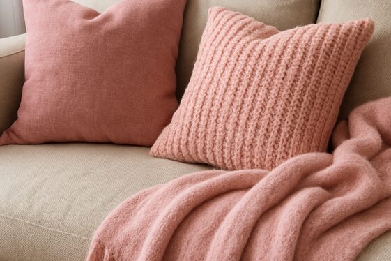 Incorporating Pink Throw Pillows and Textiles illustration