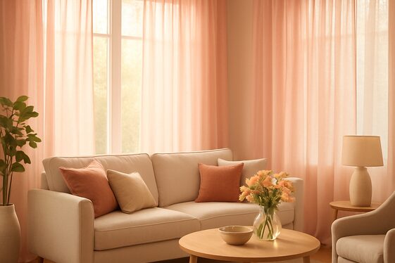Elegant Pink Curtains for Natural Light Softening illustration