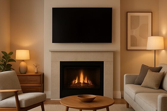Balancing TV and Fireplace Placement for Optimal Viewing illustration