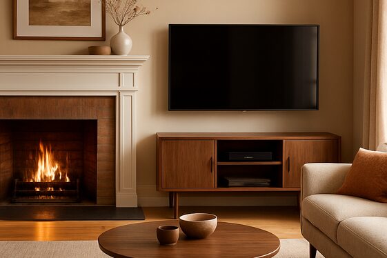 Choosing the Right Fireplace Style to Complement Your TV illustration