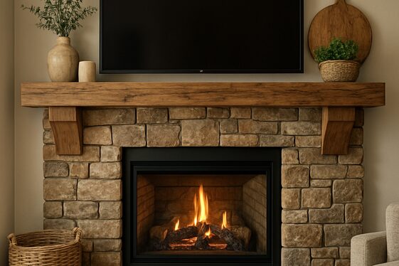 Using a Mantel to Frame Both TV and Fireplace Elegantly illustration
