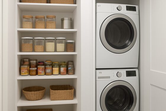 Compact Walk-In Pantry and Laundry Room Integration illustration