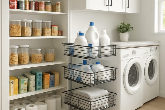 Smart Storage Solutions with Pull-Out Baskets illustration