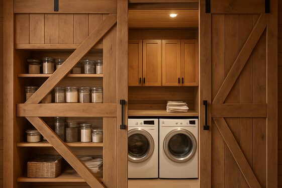 Separate Zones Using Sliding Barn Doors illustration