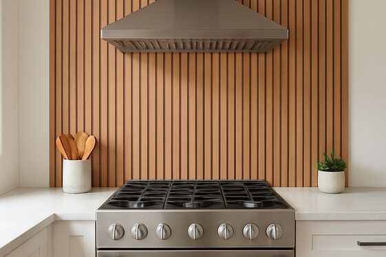 Wooden backsplash as a design centerpiece illustration