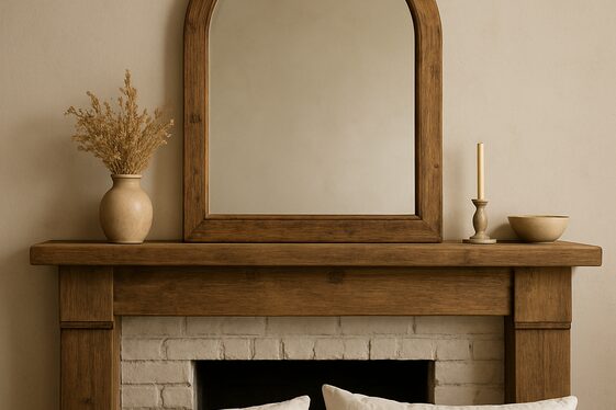 Rustic Wood-Framed Arch Mirrors for Cozy Vibes illustration