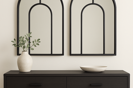 Double Arch Mirrors for Symmetrical Style illustration