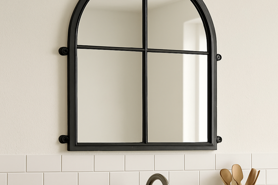 Black Metal Arch Mirrors for Industrial Flair illustration