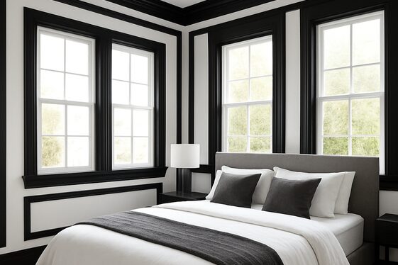 Highlighting Windows with Contrasting Trim and Moldings illustration