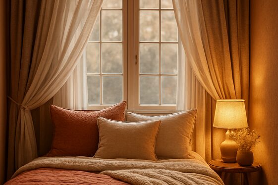 Creating a Cozy Nook with Window Accent Walls and Curtains illustration