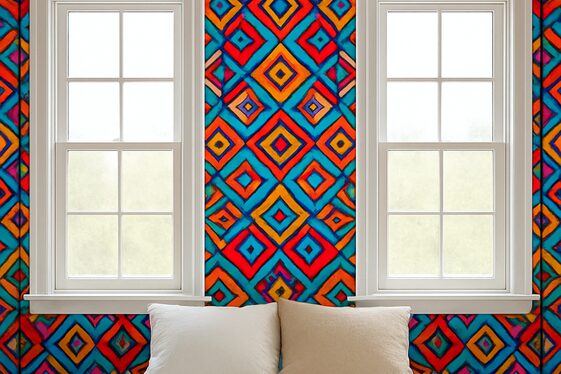 Using Wallpaper Panels Between and Around Windows illustration