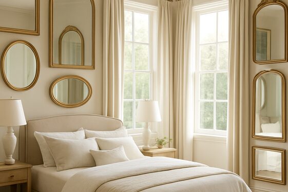 Using Mirrors to Frame and Accent Window Walls illustration