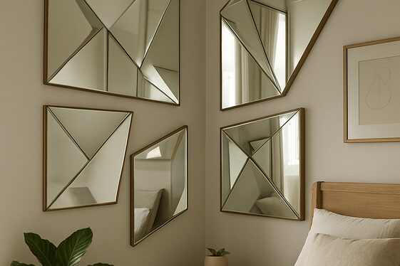 Place Mirrors in Corners to Reflect Different Angles illustration