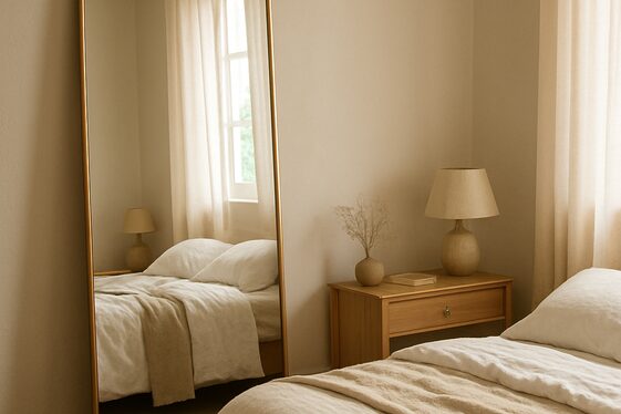 Using Floor Mirrors to Open Up Small Spaces illustration