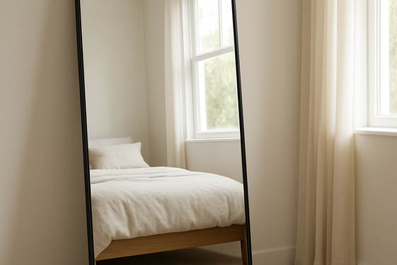Lean a Large Mirror Against a Wall for a Casual Vibe illustration