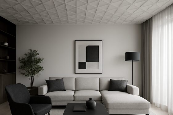 D Ceiling Tiles for Modern Texture illustration