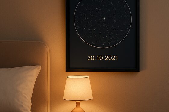 Star Map Prints Featuring Your Special Date illustration
