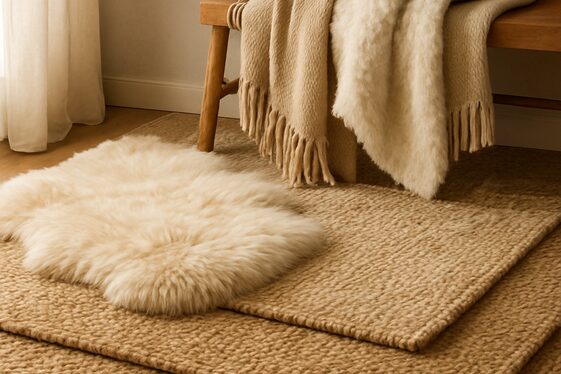 Use Textured Rugs and Throws for Visual Warmth illustration