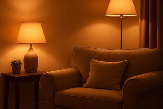 Incorporate Soft Lighting with Table and Floor Lamps illustration