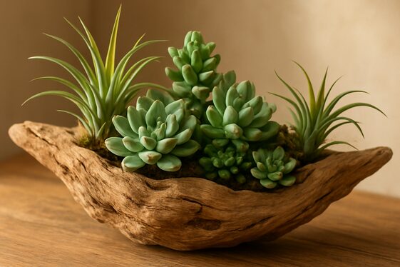 Use Driftwood to Make Natural Planters illustration