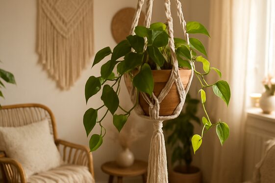 Macrame Hanging Planters for Boho Vibes illustration