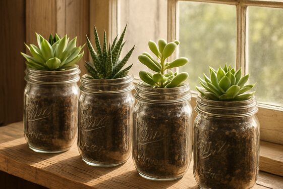 Mason Jar Succehttps://chat.openai.com/chat/starter Planters illustration