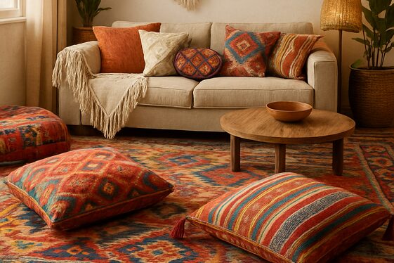 Introducing Bohemian Flair with Rugs and Throws illustration